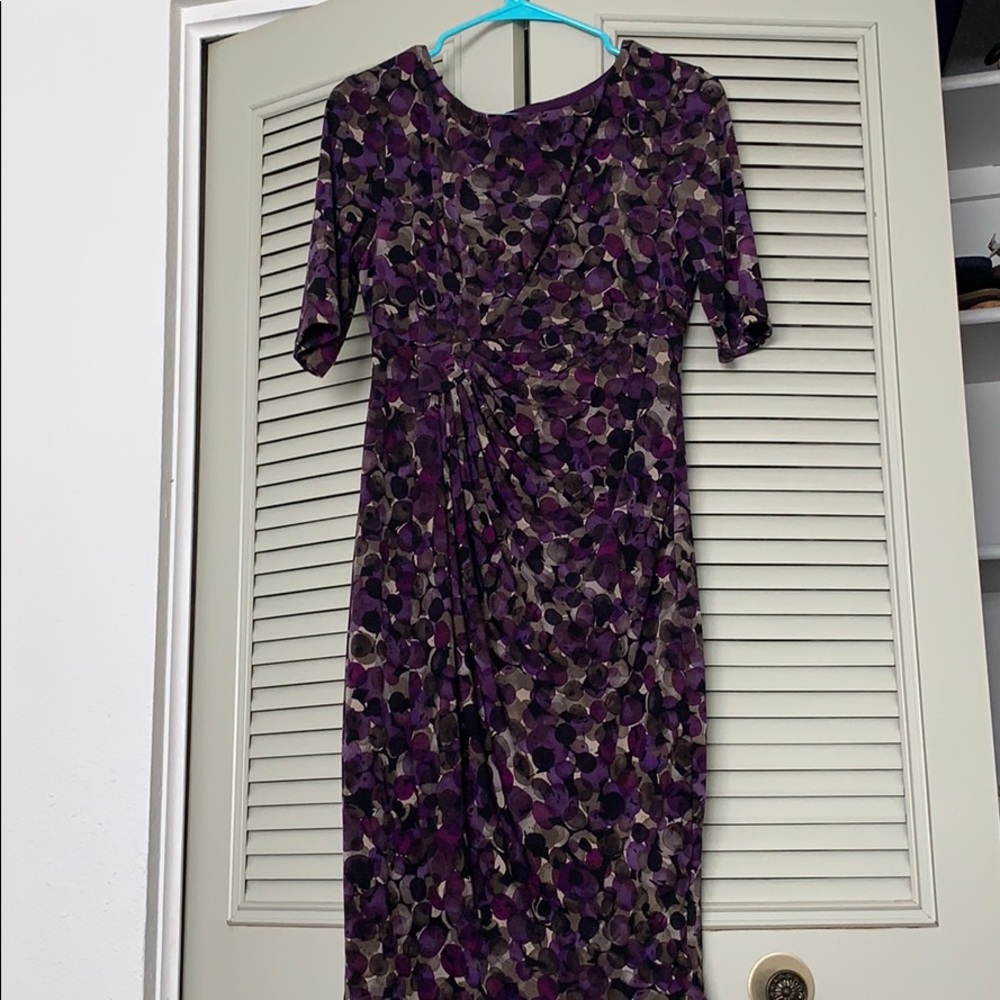 Purple Abstract Pattern Dress